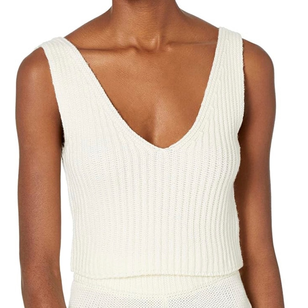 The Drop NWT Sleeveless Ribbed Knit Sweater Tank XL